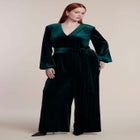 Velvet Wide-Leg Jumpsuit image number 0