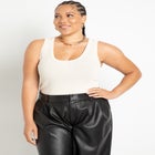 Scoop Neck Knitted Tank image number null