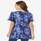 Perfect Printed Short-Sleeve V-Neck Tee image number null