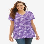 Perfect Printed Short-Sleeve V-Neck Tunic image number null