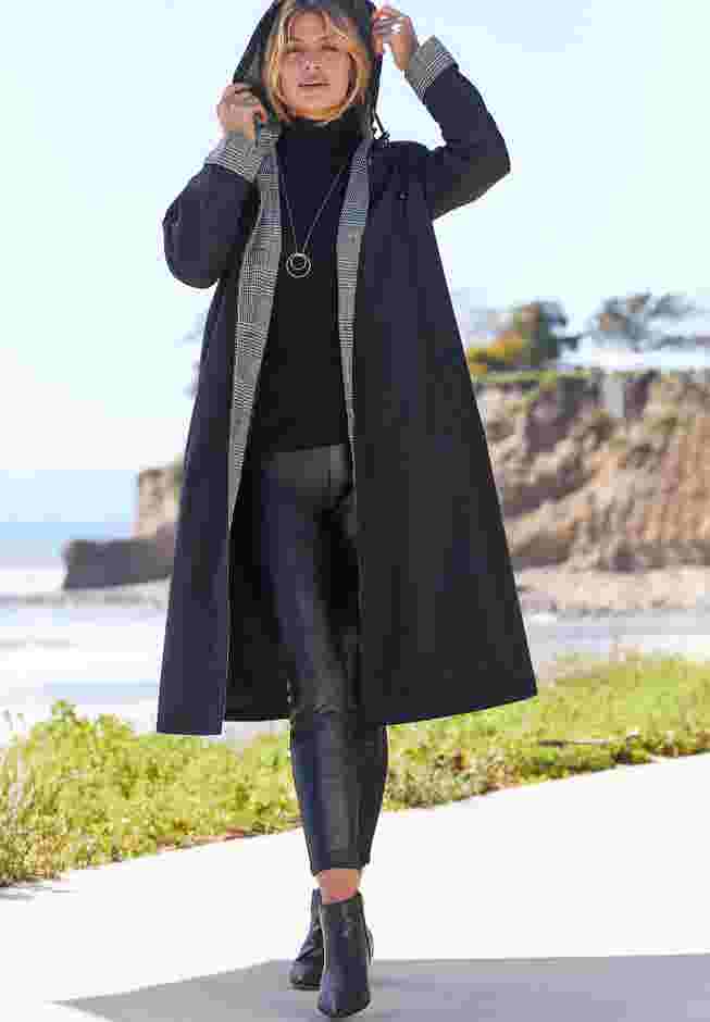 Contrast Hood Raincoat image number 1