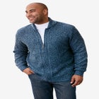 Shaker Knit Zip-Front Cardigan image number null