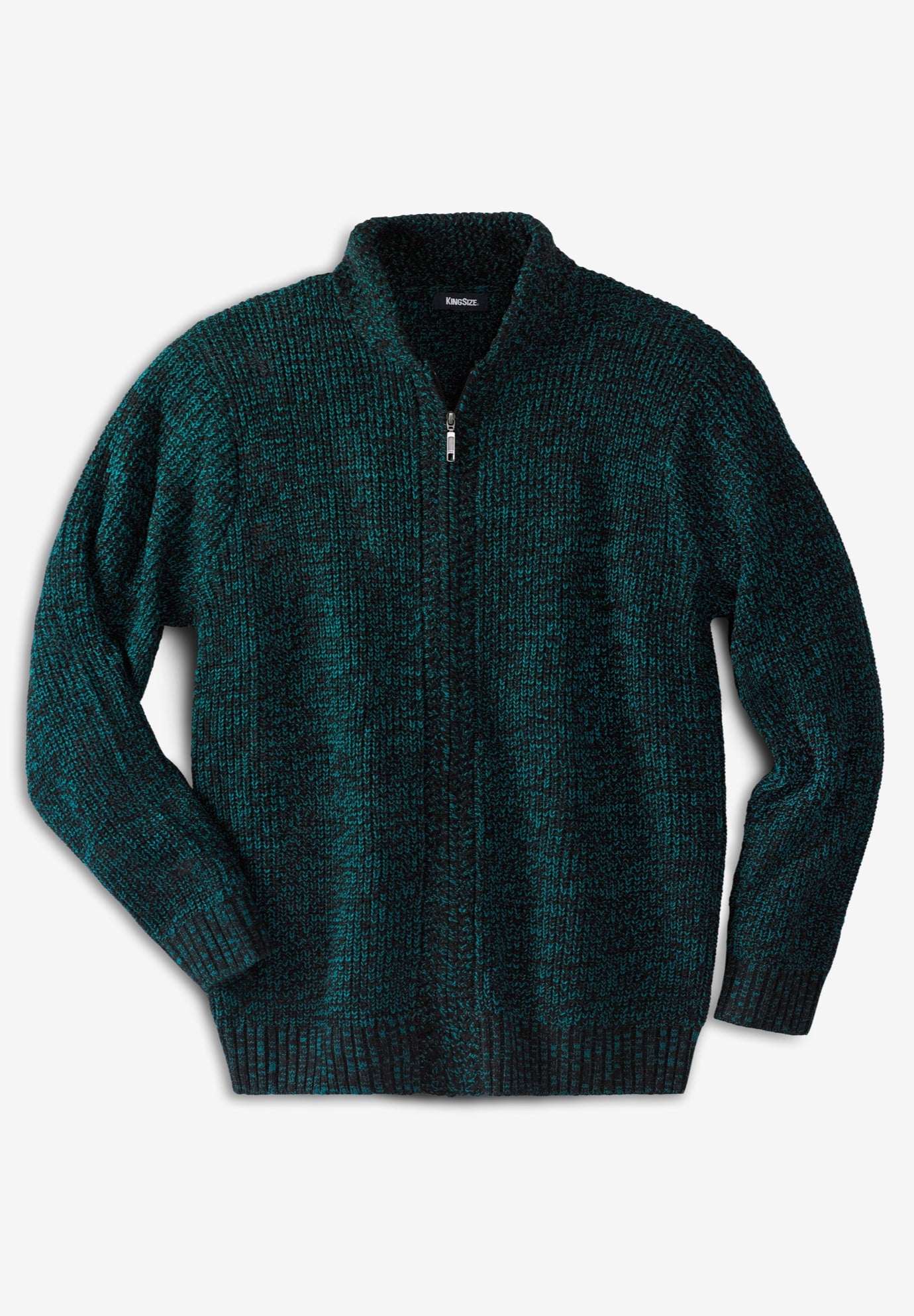 Shaker Knit Zip-Front Cardigan image number 0