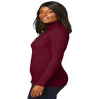 Ribbed Cotton Turtleneck Sweater image number null
