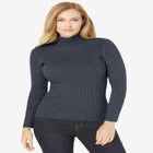 Ribbed Cotton Turtleneck Sweater image number null