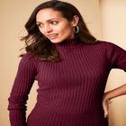 Ribbed Cotton Turtleneck Sweater image number null