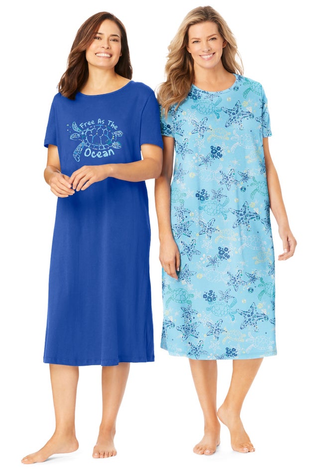 2-Pack Long Sleepshirts image number 4