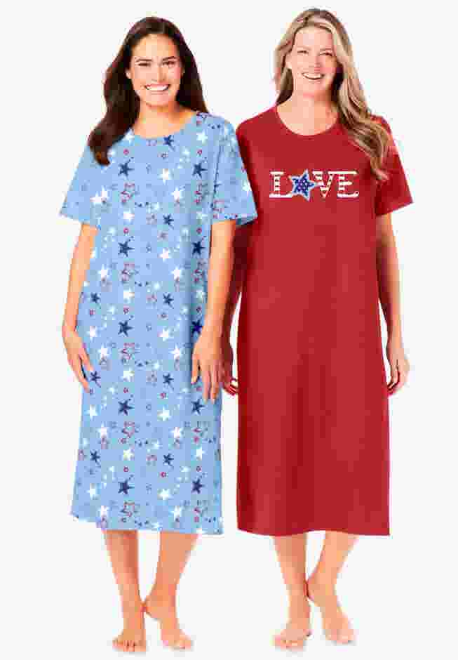 2-Pack Long Sleepshirts image number 0