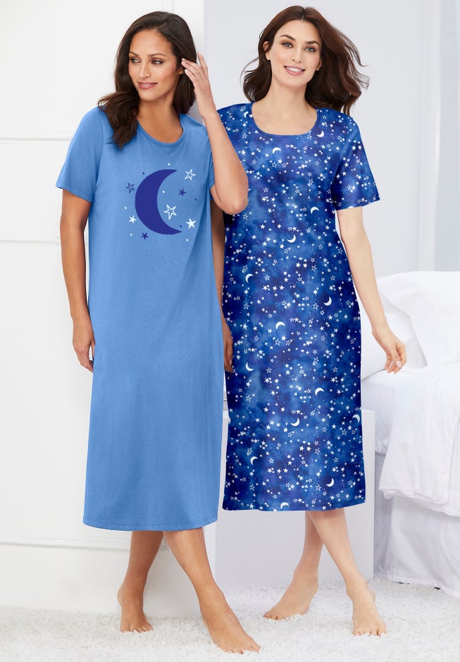 2-Pack Long Sleepshirts image number 7