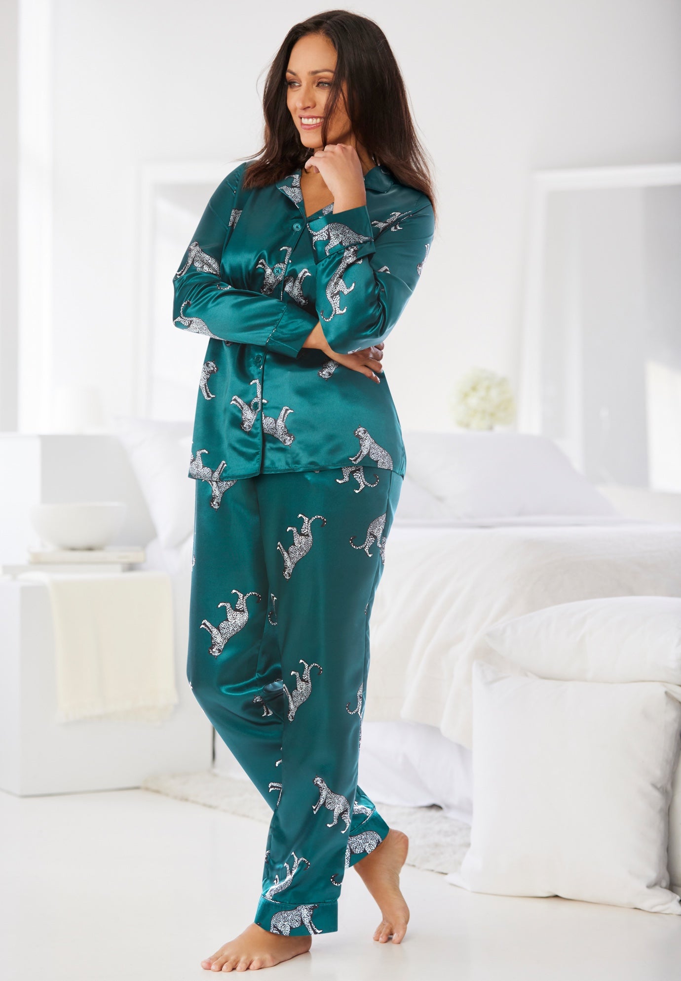 The Luxe Satin Pajama Set  image number 5