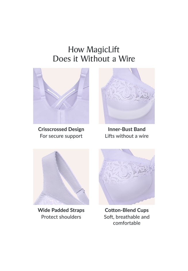 Glamorise&reg; Magic Lift&reg; Cotton Support Wireless Bra 1001 image number 4
