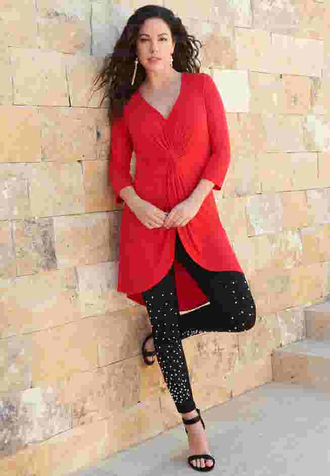 Rhinestone And Pearl Legging image number 3