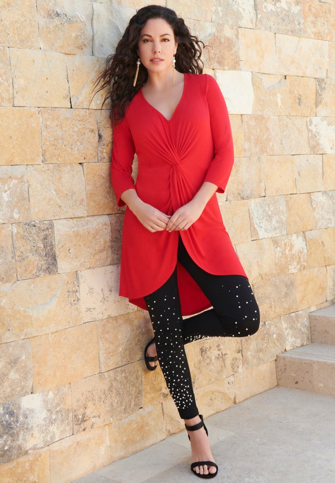 Rhinestone And Pearl Legging image number 3
