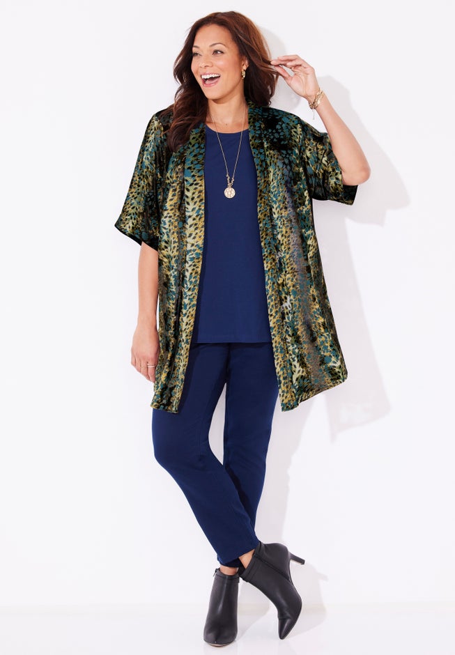 In-Vogue Velvet Kimono image number 5
