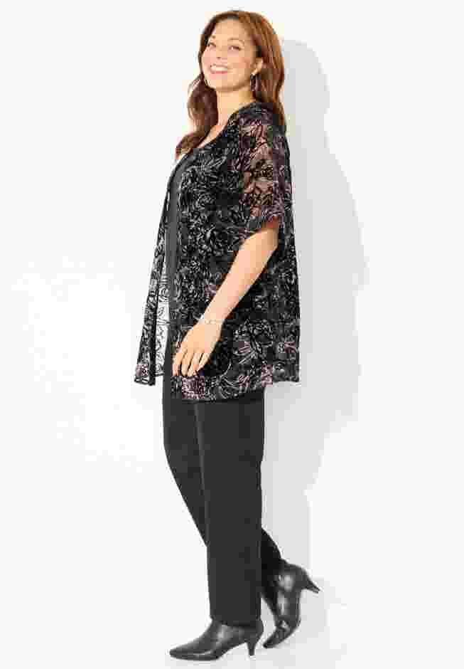 In-Vogue Velvet Kimono image number 2