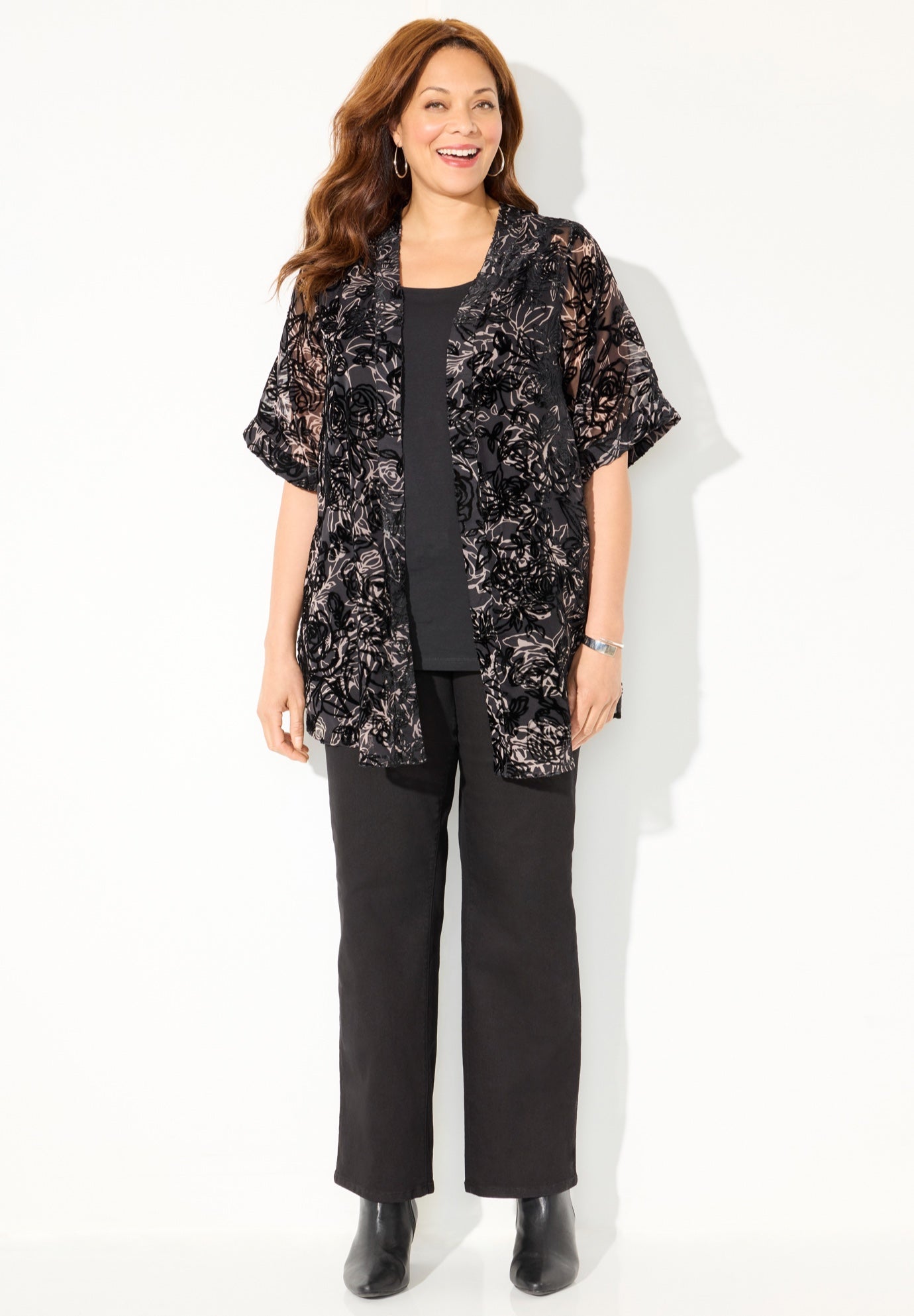 In-Vogue Velvet Kimono image number 0