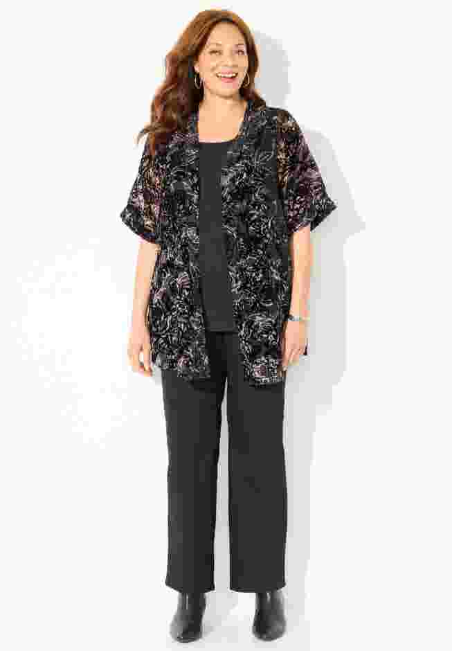 In-Vogue Velvet Kimono image number 0