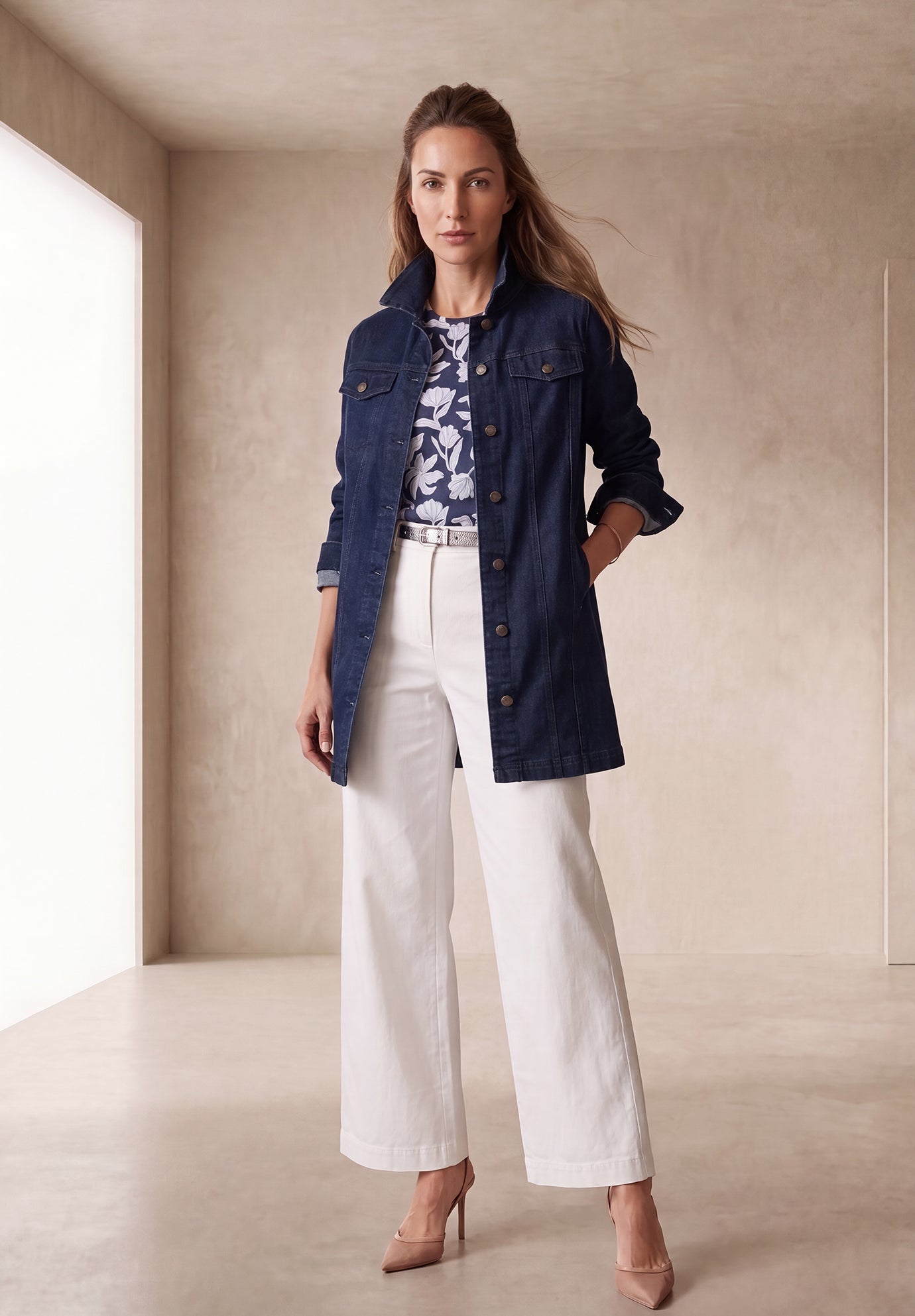 Long Denim Jacket image number 0