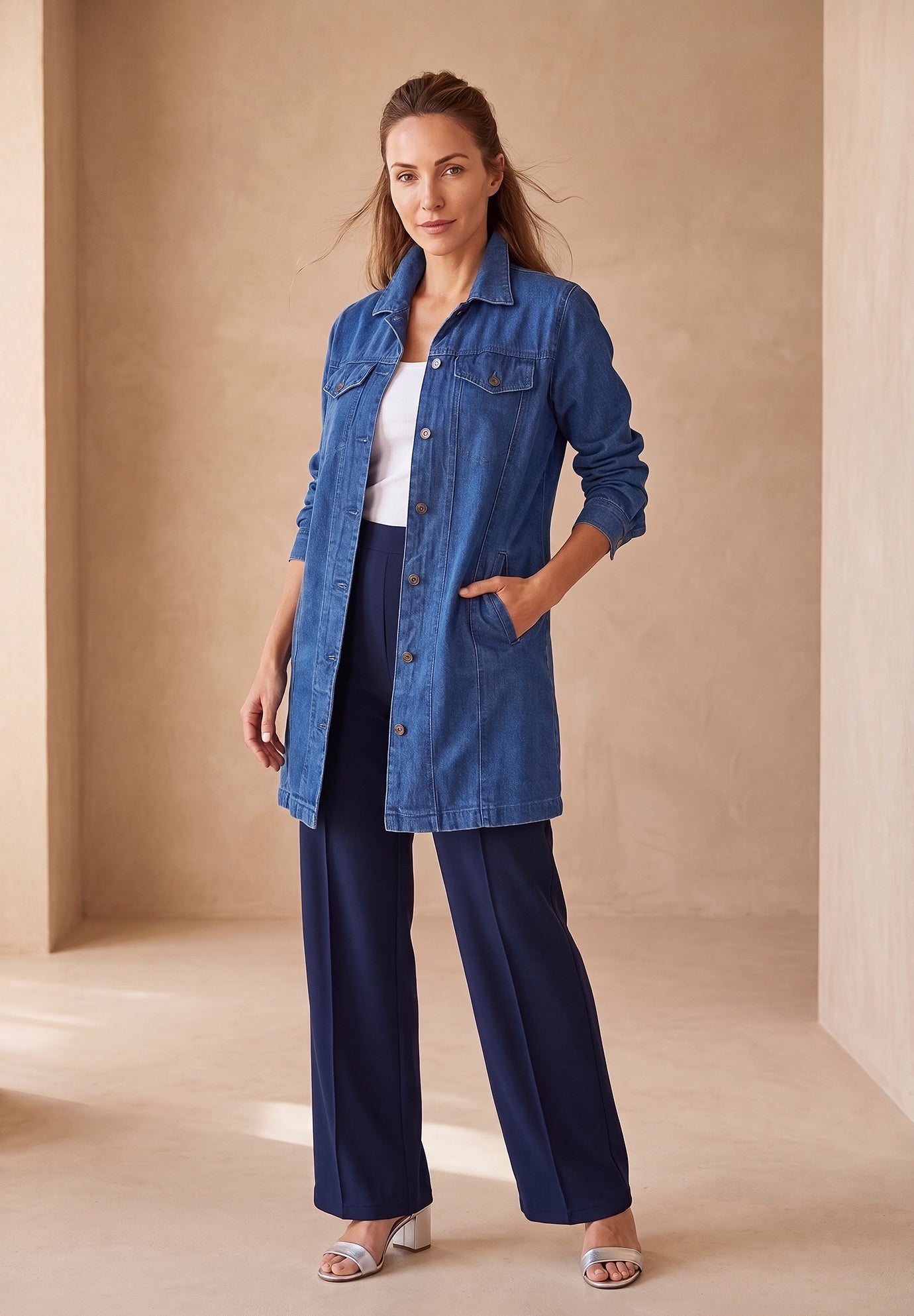 Long Denim Jacket image number 0