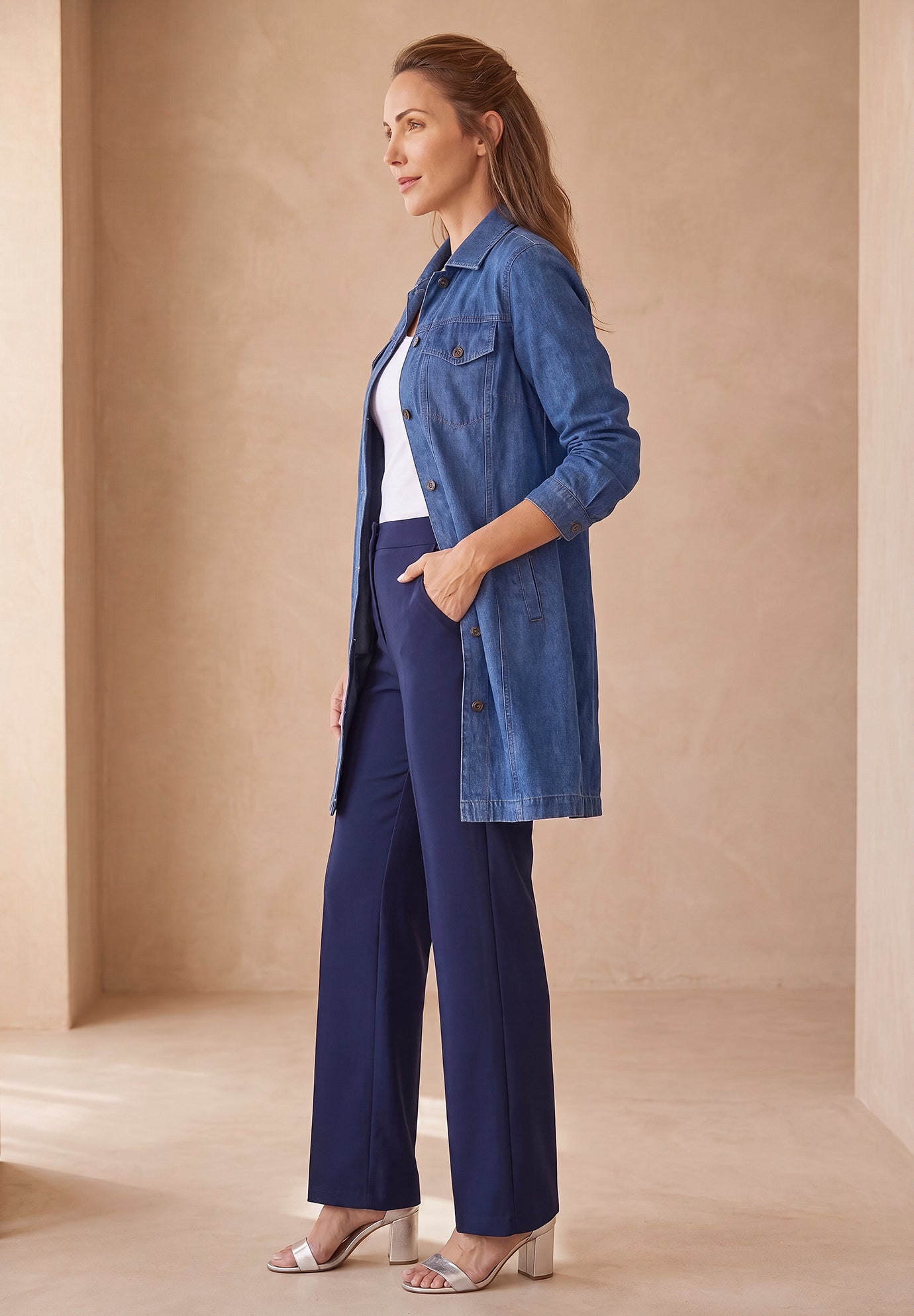 Long Denim Jacket image number 1