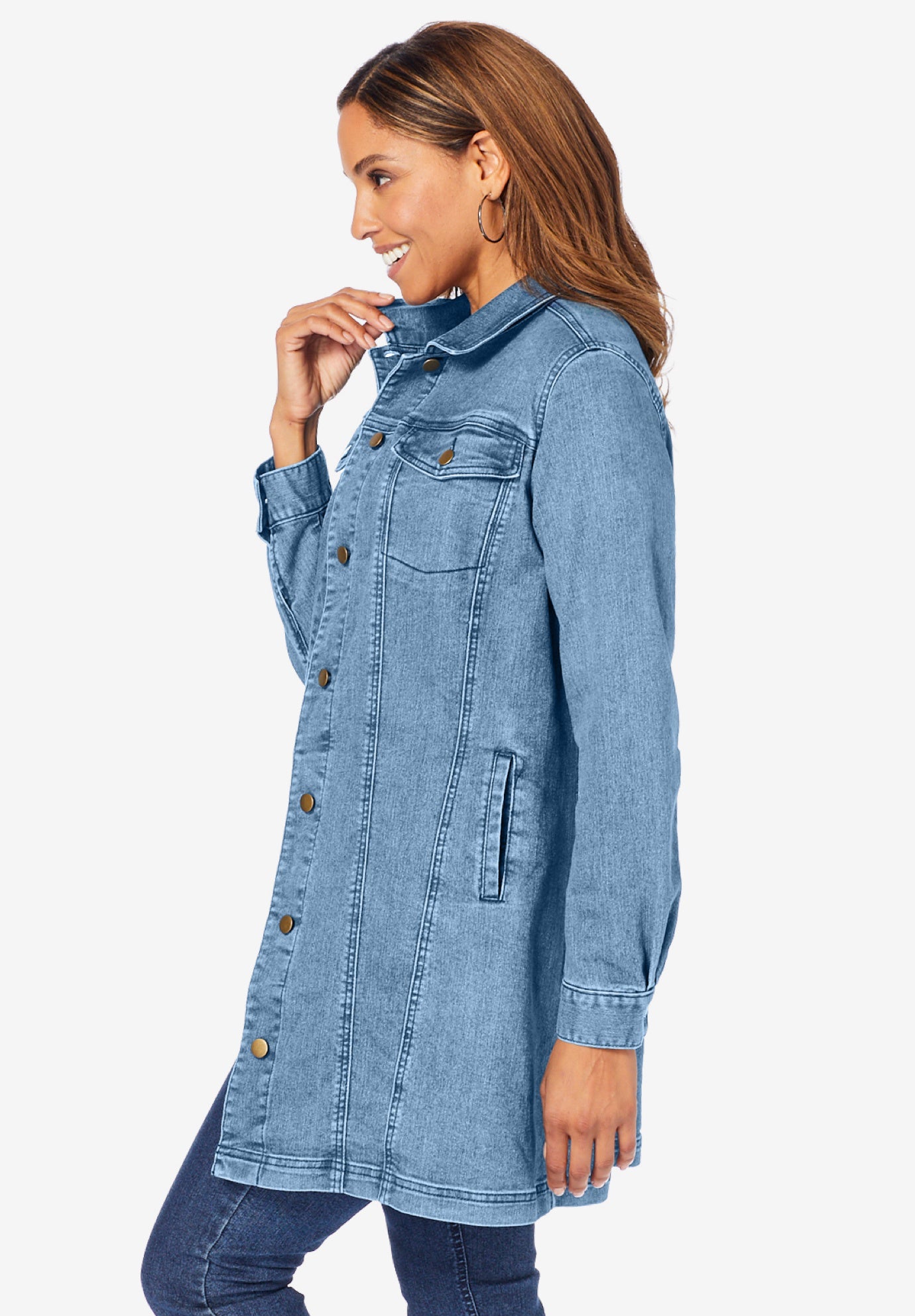 Long Denim Jacket image number 2