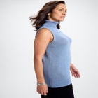 Carefree Cashmere Sleeveless Turtleneck Shell image number null