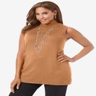 Carefree Cashmere Sleeveless Turtleneck Shell image number null