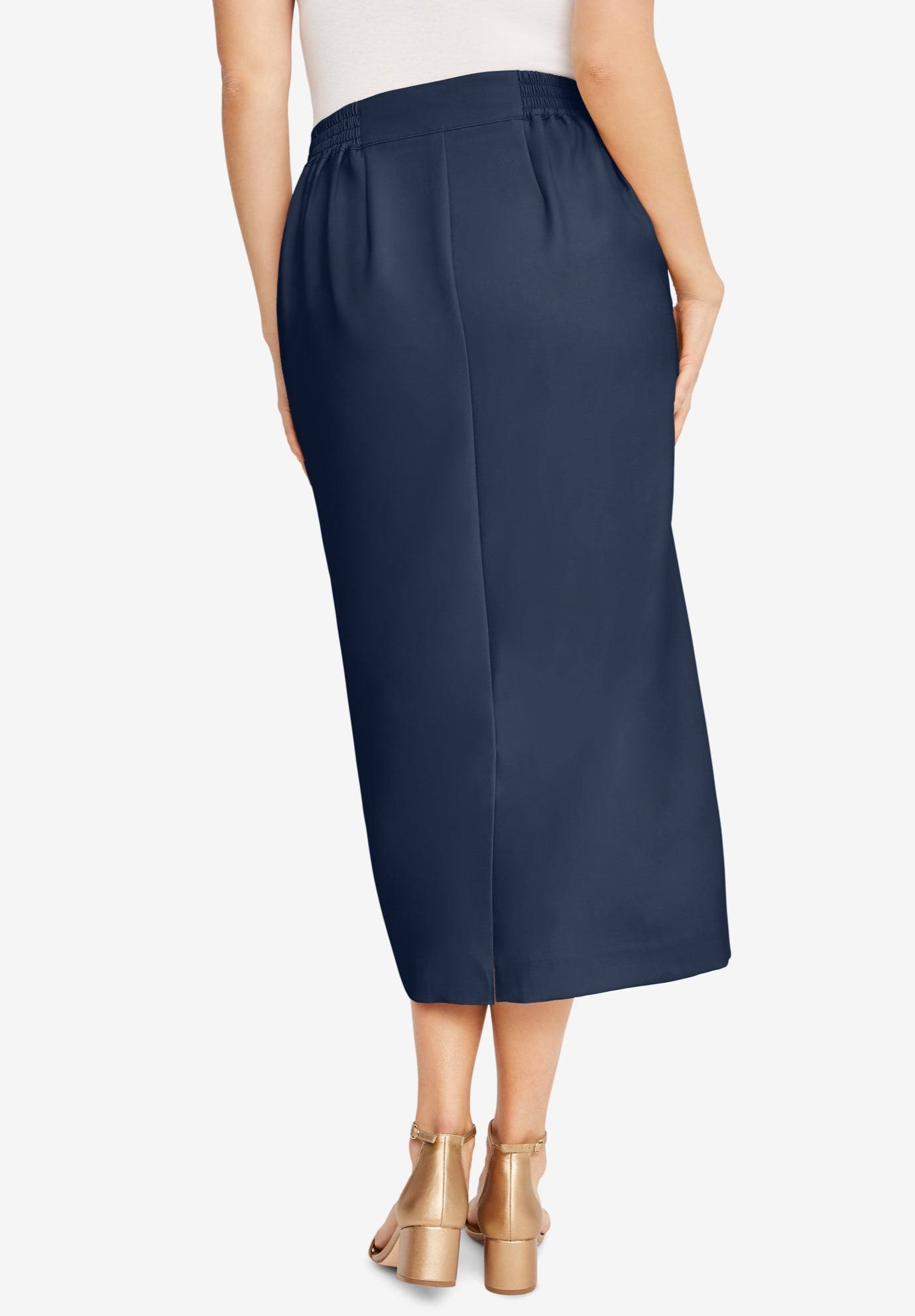 Tummy Control Bi-Stretch Midi Skirt image number 1
