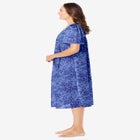 Short Silky Lace-Trim Gown image number null