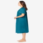 Short Silky Lace-Trim Gown image number null
