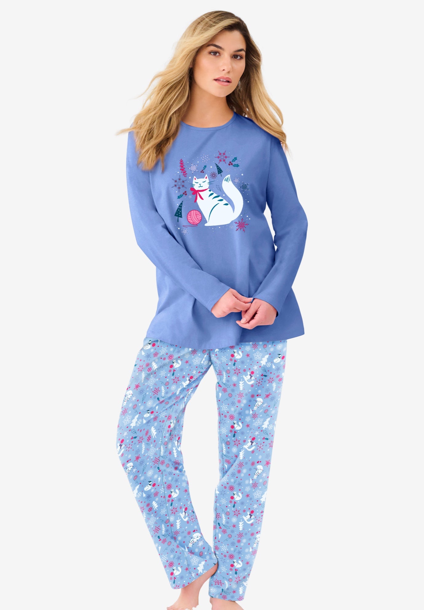 Long Sleeve Knit PJ Set image number 0
