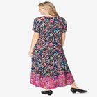 Short-Sleeve Crinkle Dress image number null