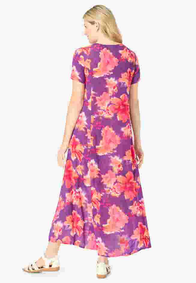 Short-Sleeve Crinkle Dress image number 1
