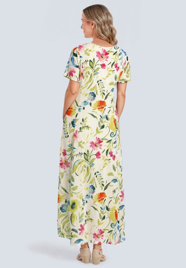 Short-Sleeve Crinkle Dress image number 1