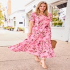 Short-Sleeve Crinkle Dress image number null