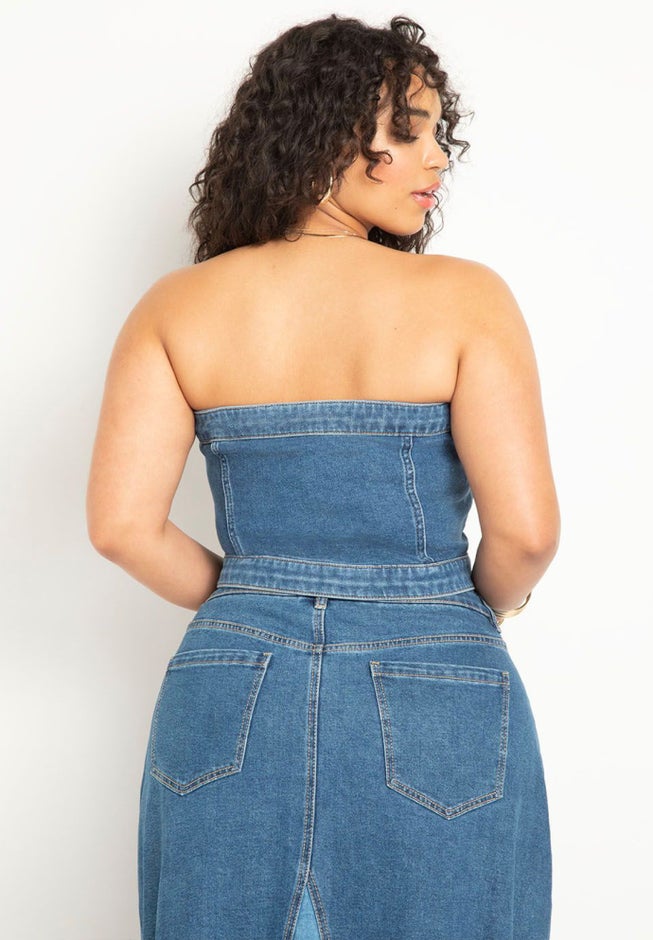 Denim Bustier image number 1