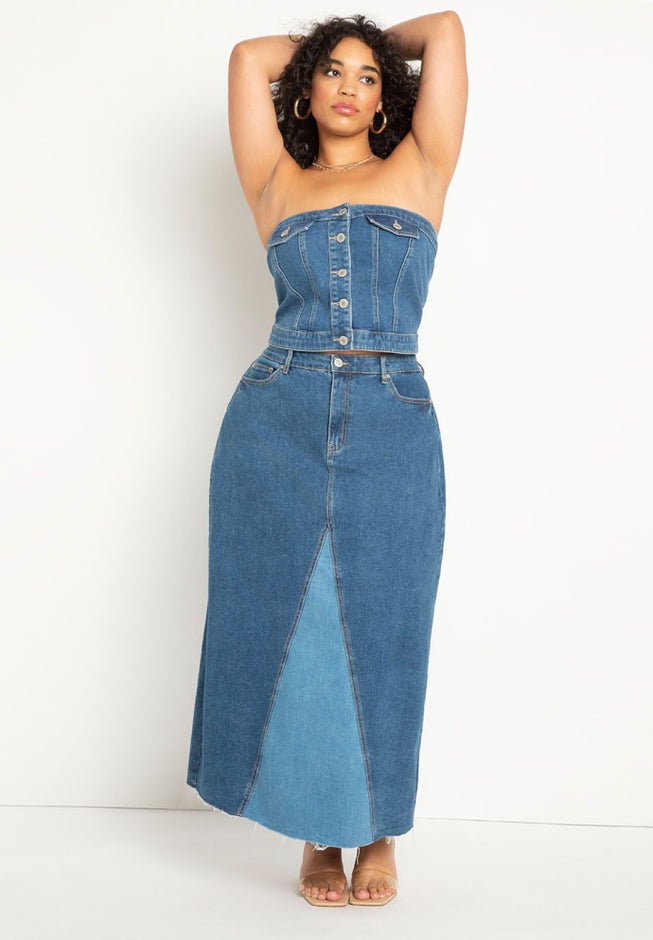 Denim Bustier image number 2