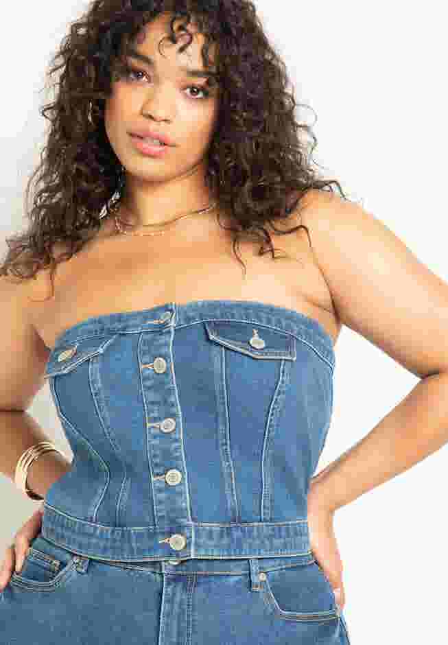 Denim Bustier image number 0