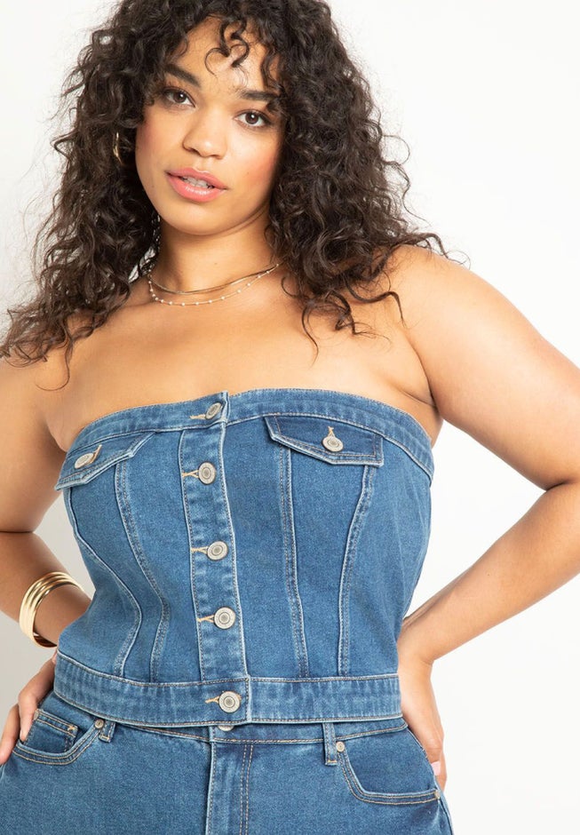 Denim Bustier image number 0