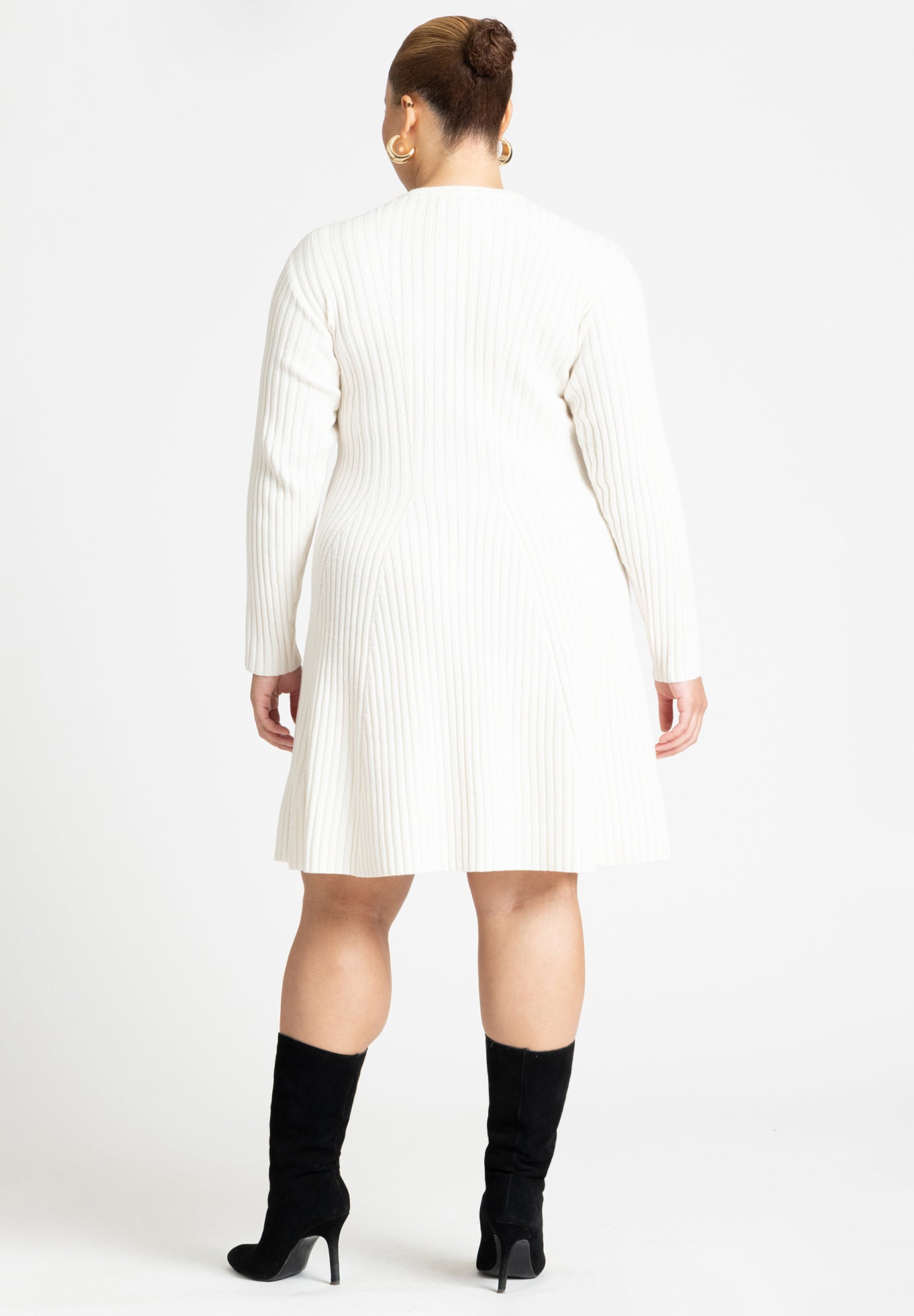 Mini Rib Fit & Flare Dress image number 1