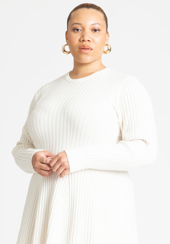 Mini Rib Fit & Flare Dress image number 2