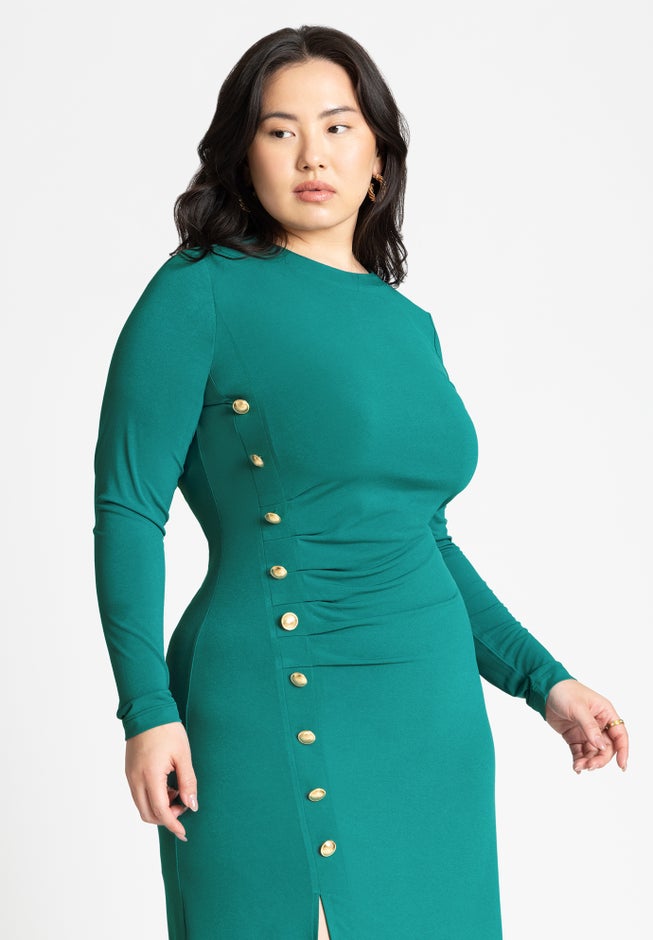 Button Detail Midi Dress image number 2