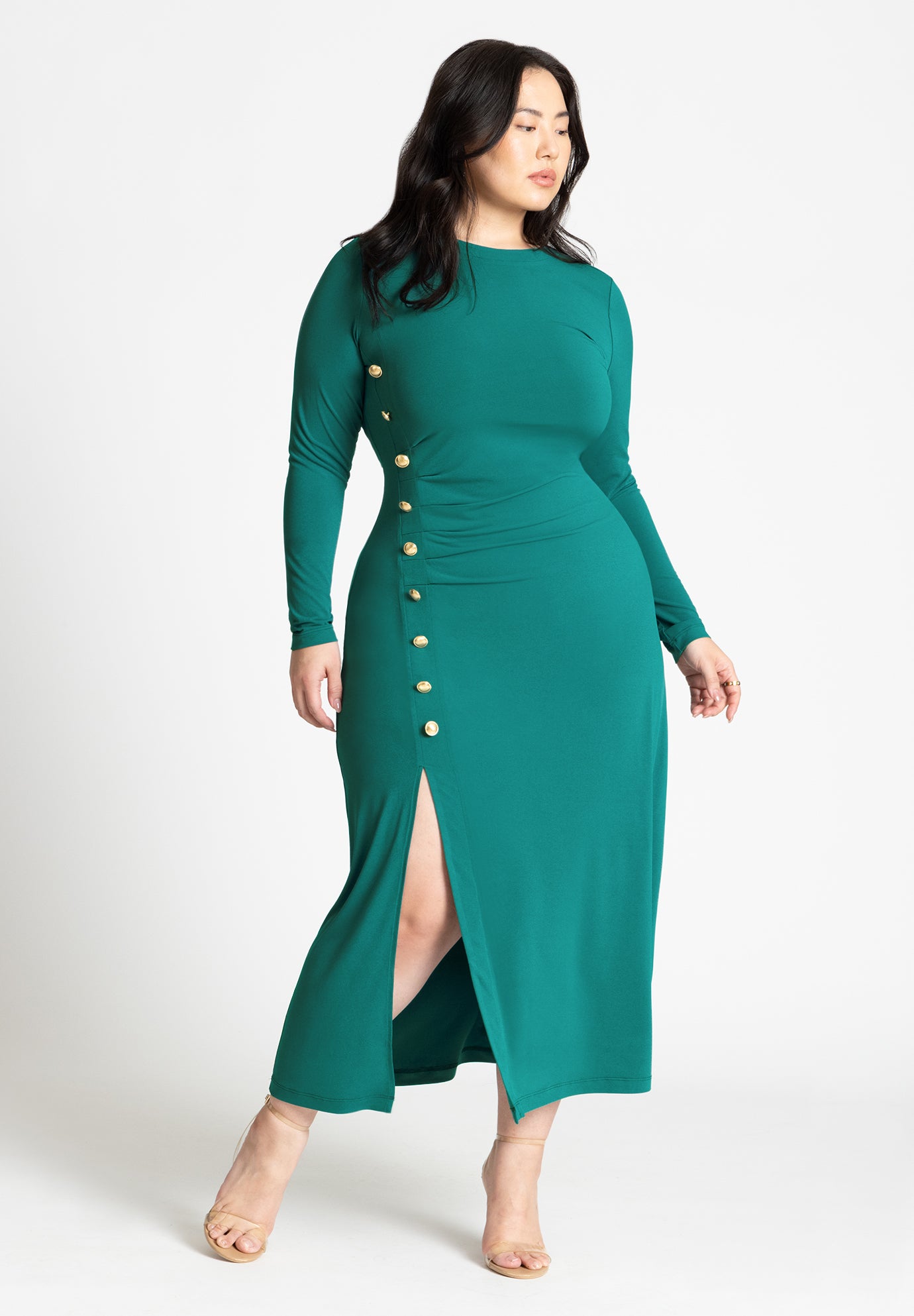 Button Detail Midi Dress image number 0