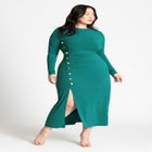 Button Detail Midi Dress image number null