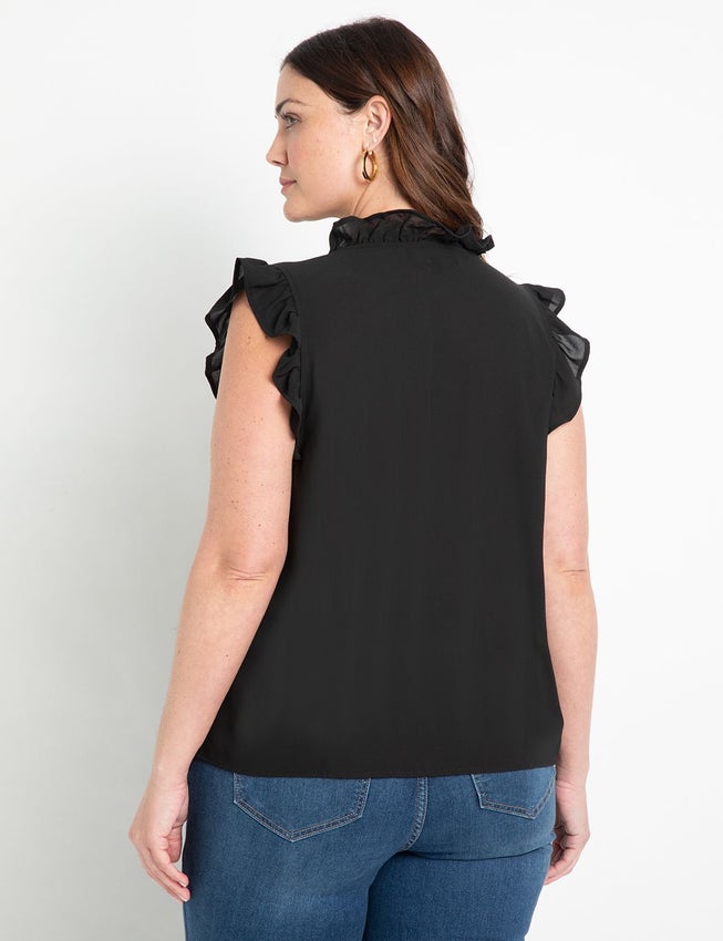 Ruffle Placket Shell image number 1