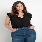 Ruffle Placket Shell image number null