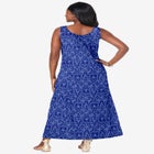 Stretch Cotton Tank Maxi Dress image number 1