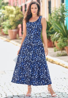 Stretch Cotton Tank Maxi Dress