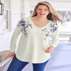 Waffle Thermal V-Neck Tee image number null