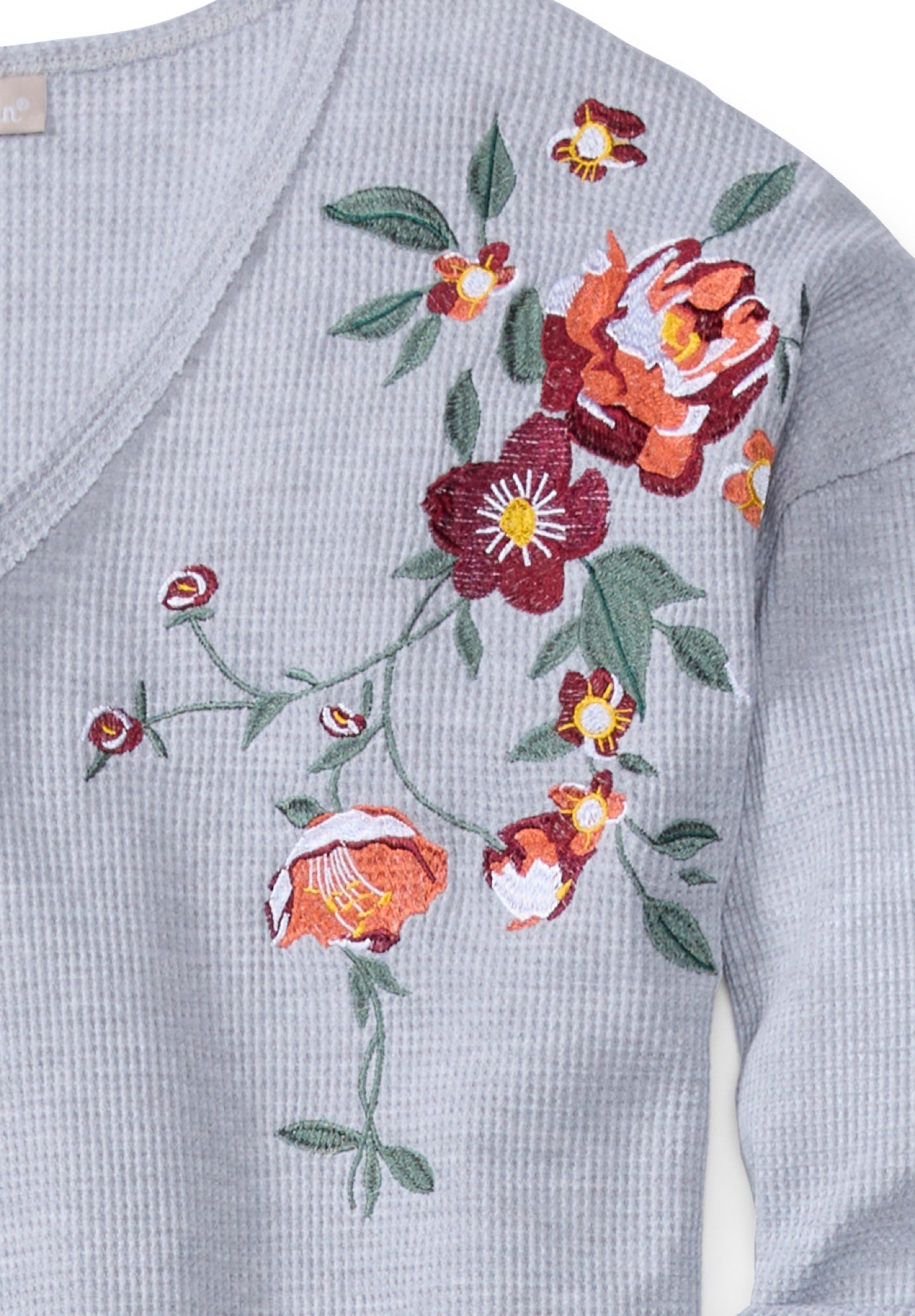 Waffle Thermal V-Neck Tee image number 4